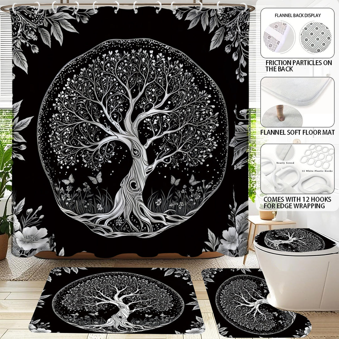 Artistic Tree Design Bathroom Set Stornfield
