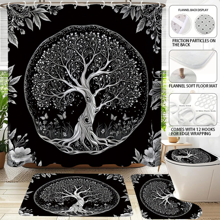 Artistic Tree Design Bathroom Set Stornfield