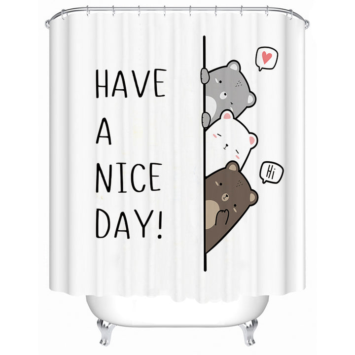 Playful Bear-Themed Shower Curtain Stornfield