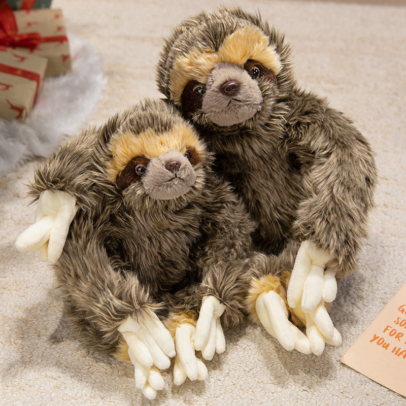 Lifelike Lying-Down Sloth Plush with Extra-Long Arms and Ultra-Soft Faux Fur Stornfield