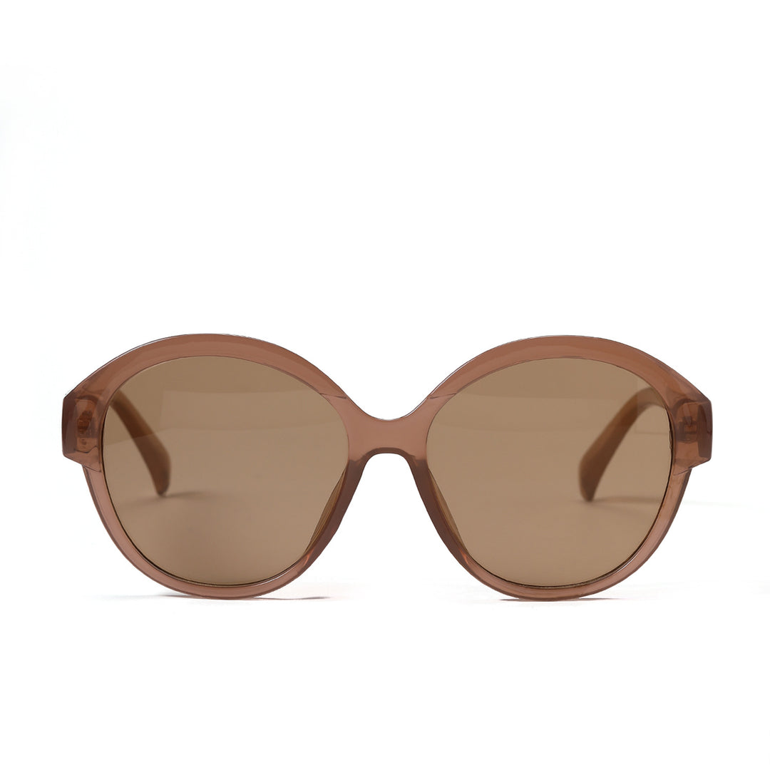 Women's round fashionable sunglasses with striking leopard pattern Stornfield