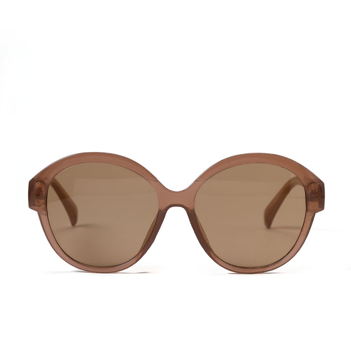 Women's round fashionable sunglasses with striking leopard pattern Stornfield