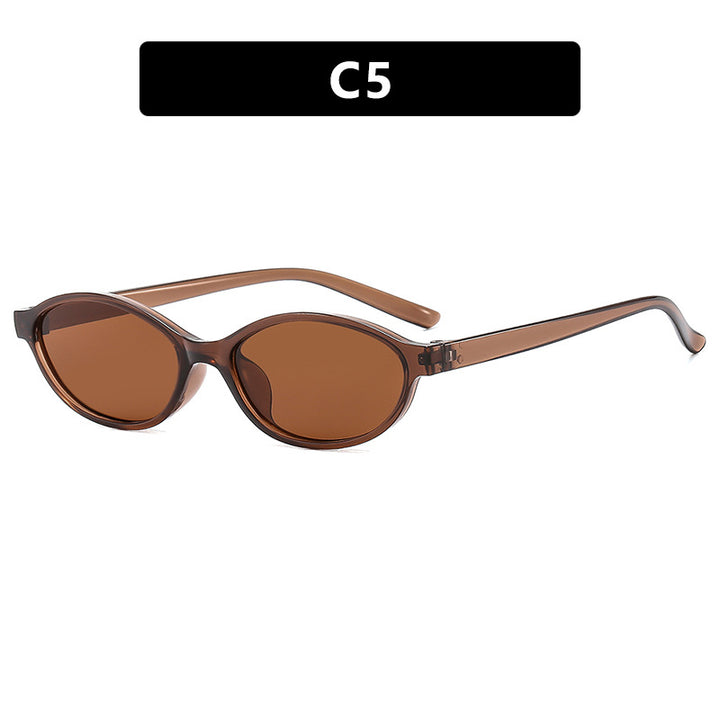 Women oval-shaped sunglasses with transparent frame and UV protection Stornfield