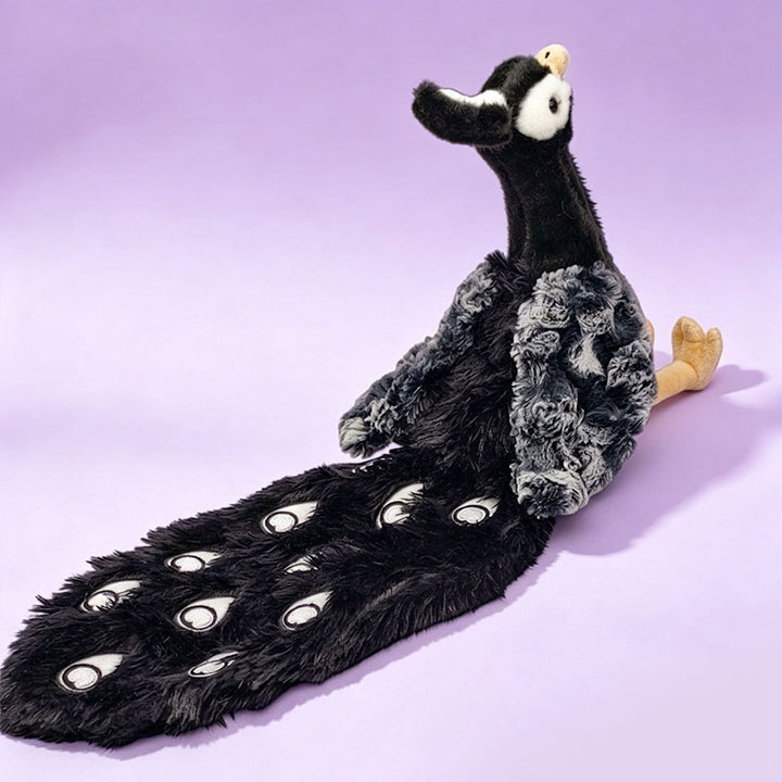 Plush Sitting Peafowl Comforter with Oversized Fluffy Tail Stornfield