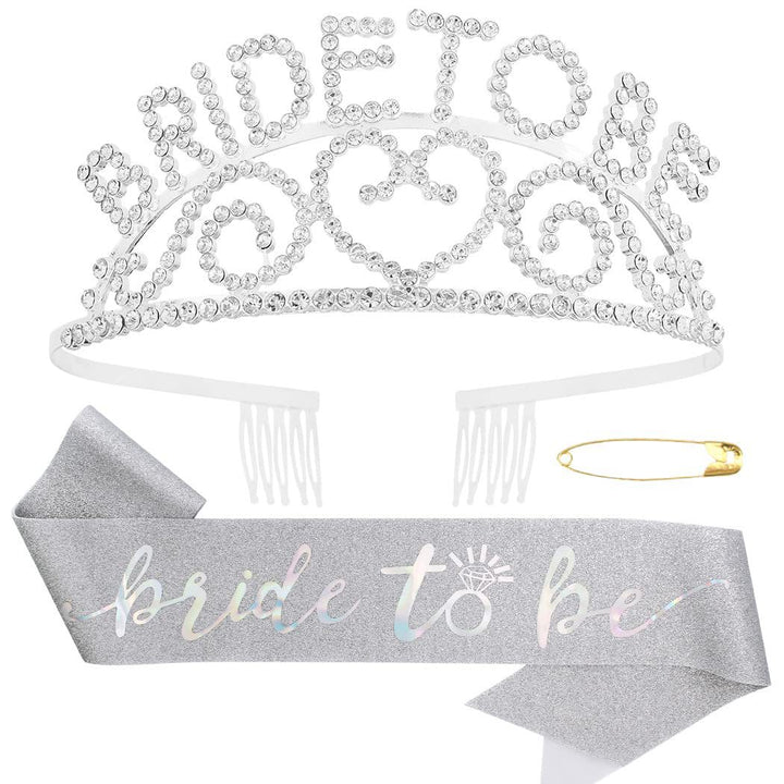 Women's Glittering Tiara with Heart Motifs Stornfield