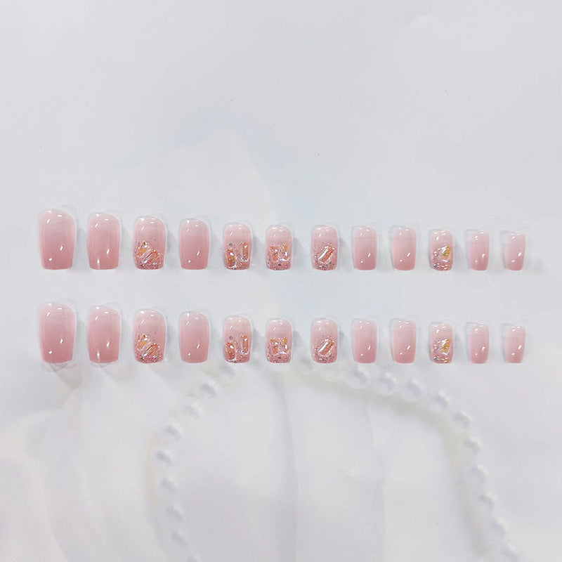 Iridescent Glitter Press-On Nail Set
