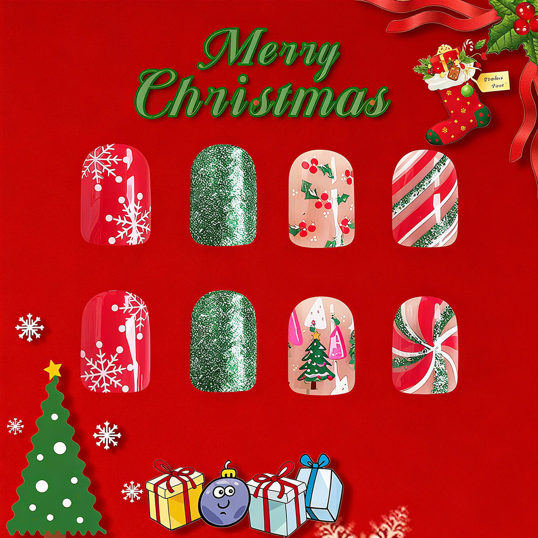 Festive nail art with winter motifs Stornfield