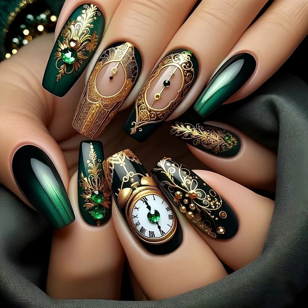 Floral Art Acrylic Nail Set Stornfield