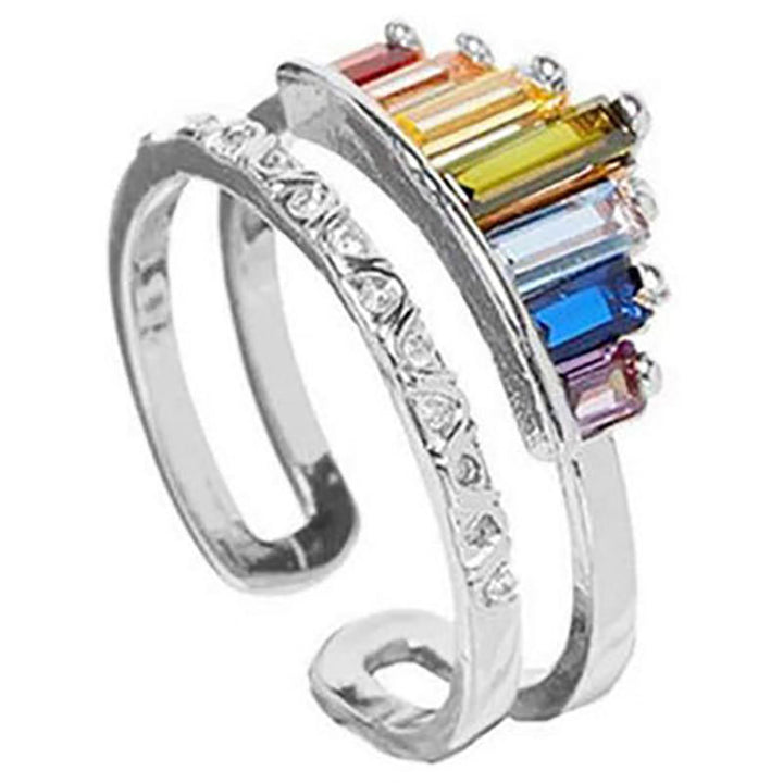 Adjustable Multi-Colored Crystal Ring Stornfield