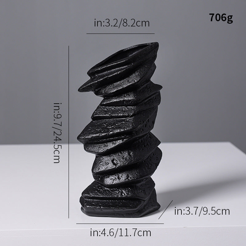 Abstract Textured Ceramic Sculpture Stornfeild