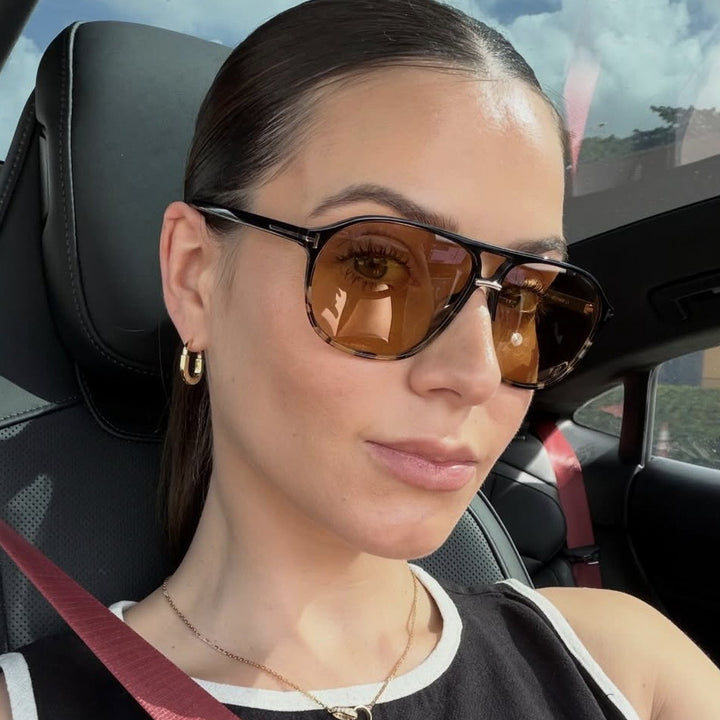 Women's square sunglasses with luxurious tortoiseshell pattern and polarized lenses Stornfield