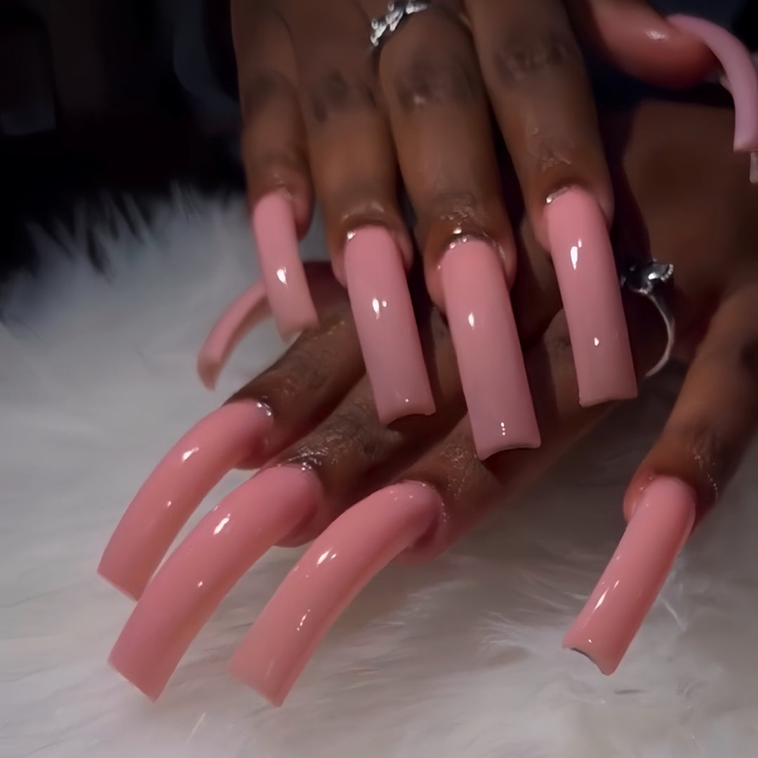 Glossy Long-Length Press-On Nail Set Stornfield