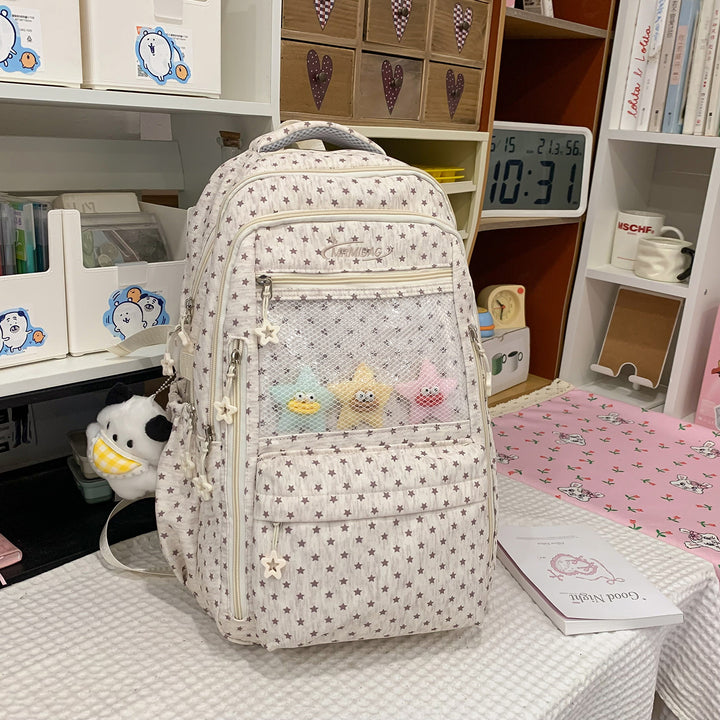 Stylish Star-Printed Multi-Functional Backpack Stornfield