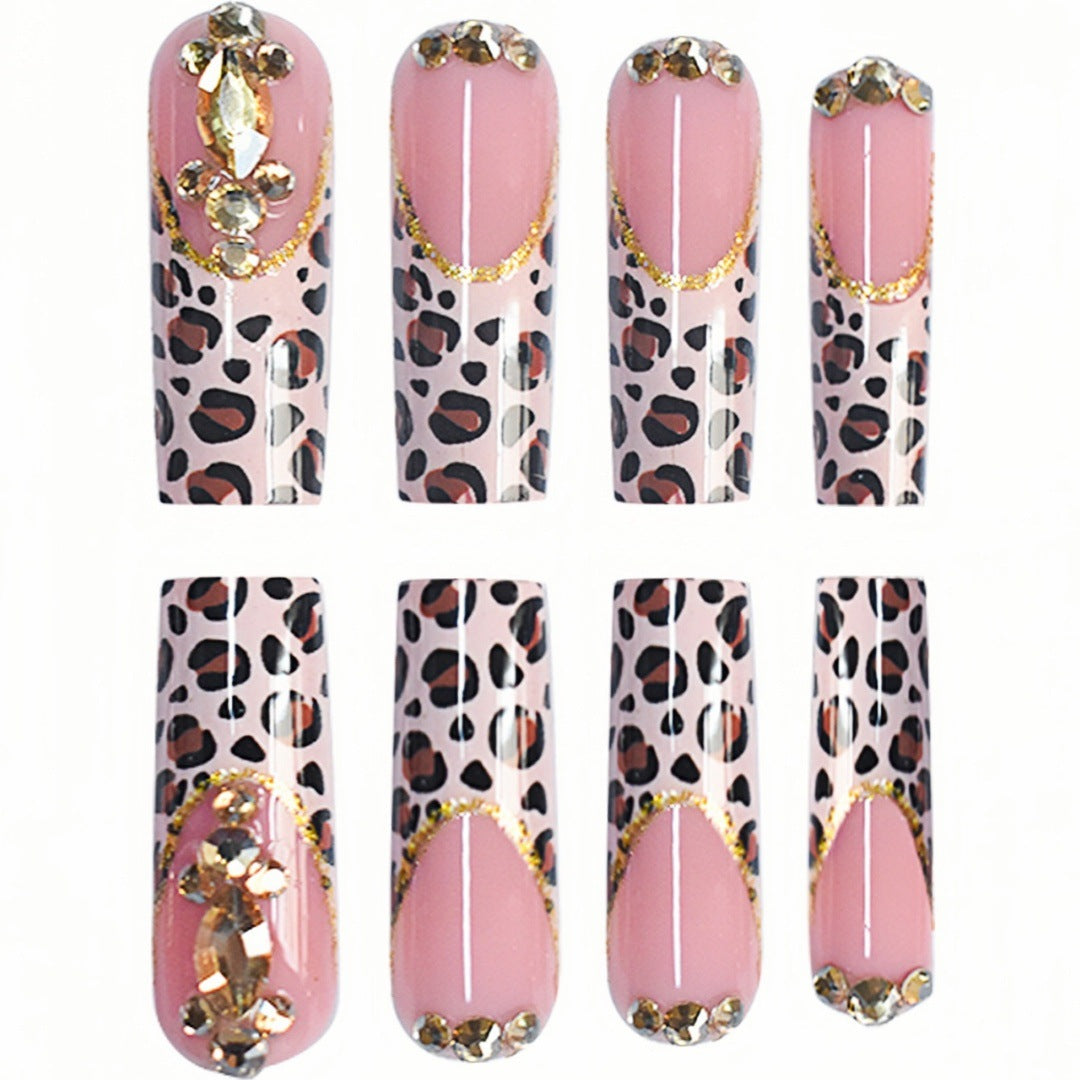 Elegant Leopard Print Press-On Nail Extensions Stornfield