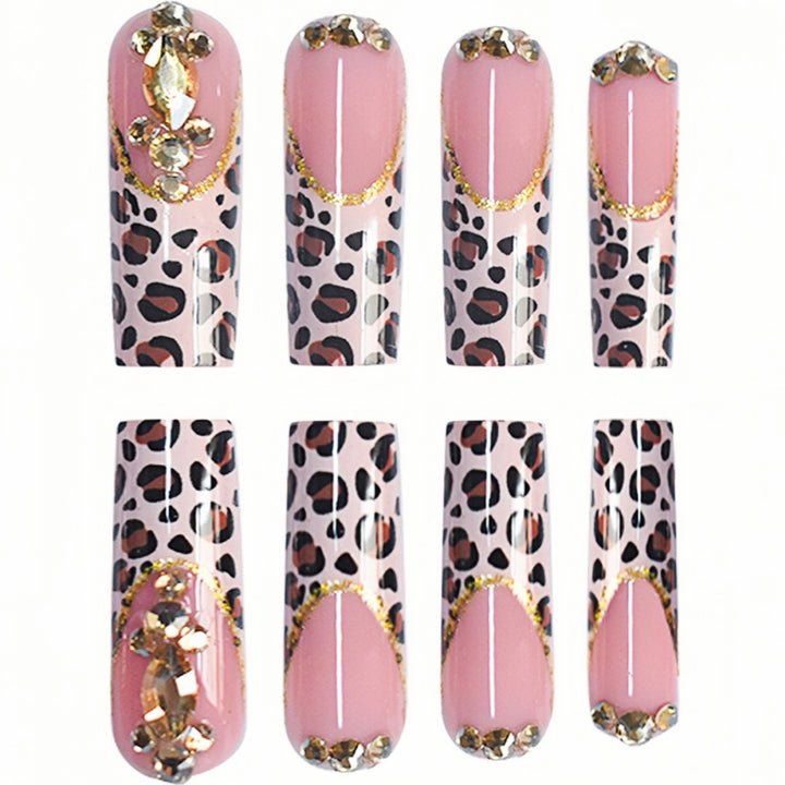 Elegant Leopard Print Press-On Nail Extensions Stornfield
