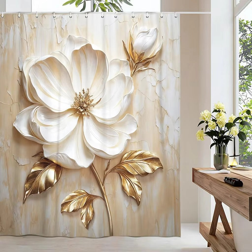 Floral Embossed Shower Curtain Stornfield