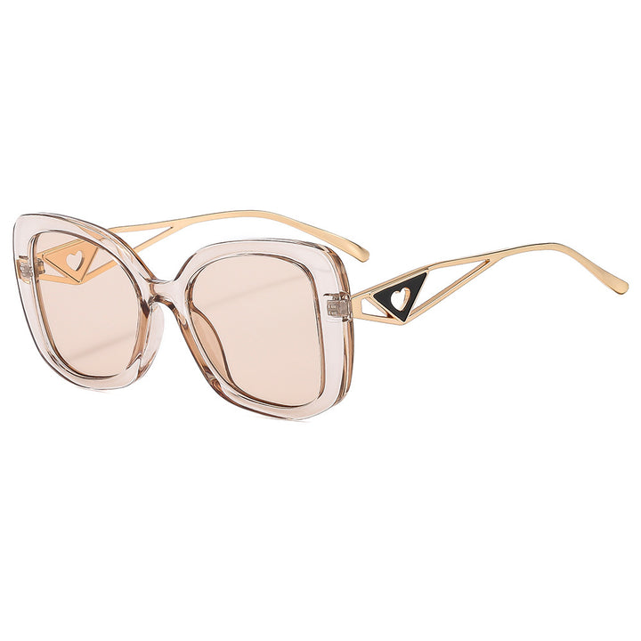 Ladies fashionable oversized sunglasses with luxurious heart detail Stornfield
