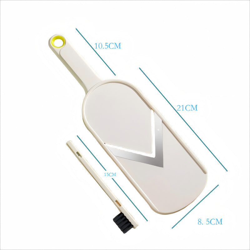 Compact V-Blade Vegetable Mandoline Slicer with Safety Hand Guard