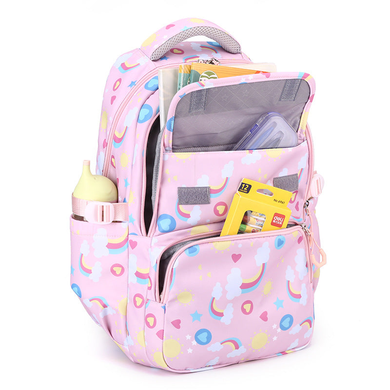 Playful school backpack with detachable accessories Stornfield