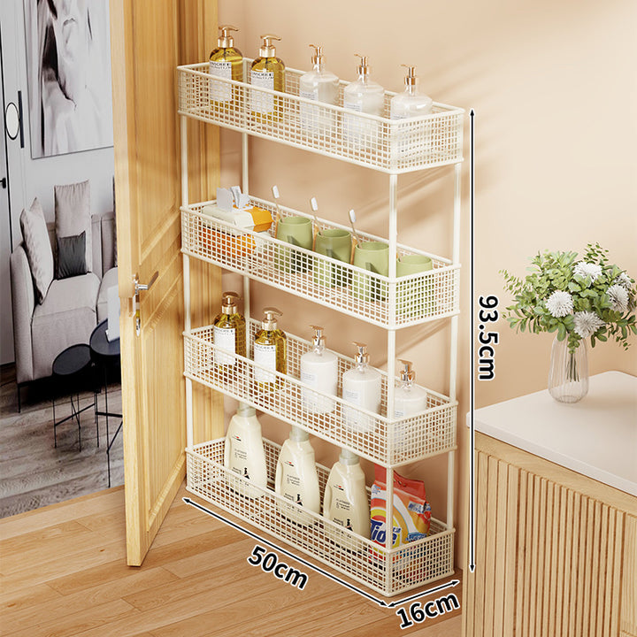 Slim Overdoor Three-Tier Wire Mesh Storage Organizer