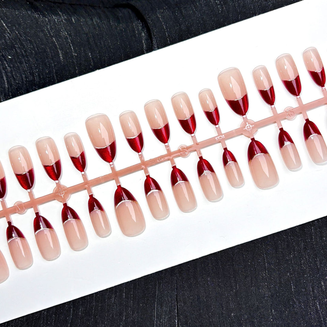 Elegant French Tip Press-On Nail Set