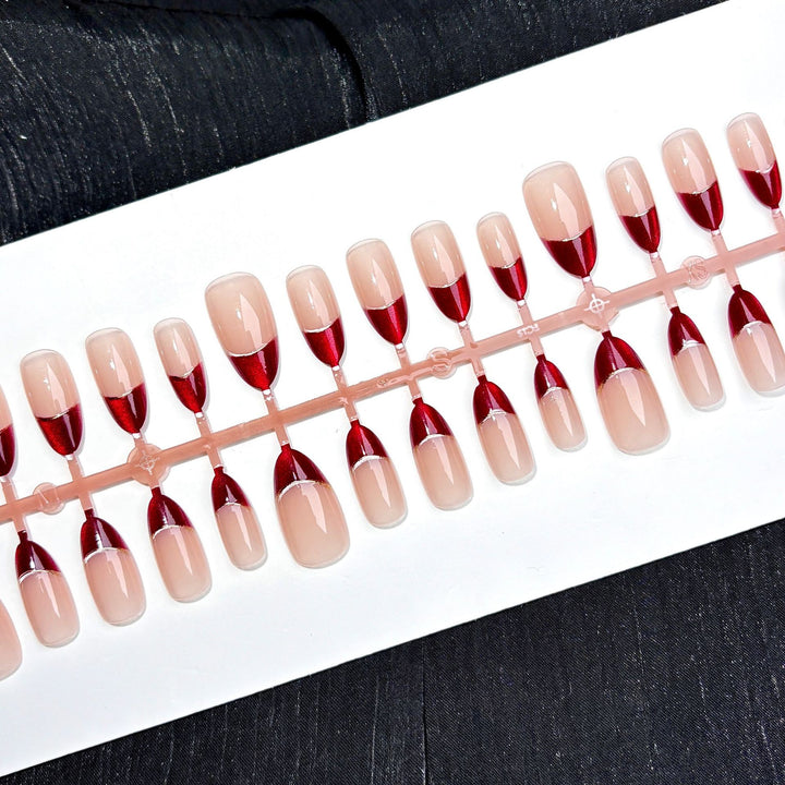 Elegant French Tip Press-On Nail Set