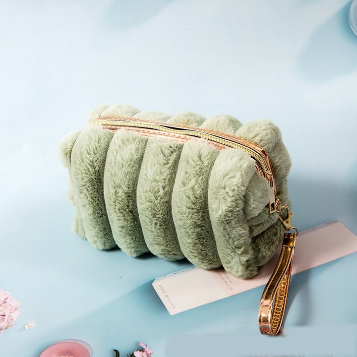 Elegant Quilted Plush Clutch