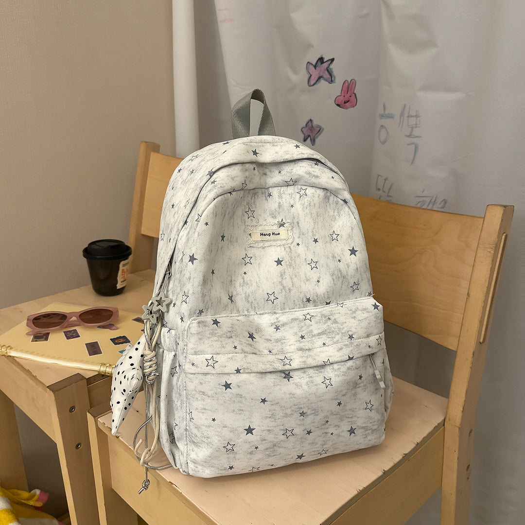 Star-Patterned Casual Backpack Stornfield
