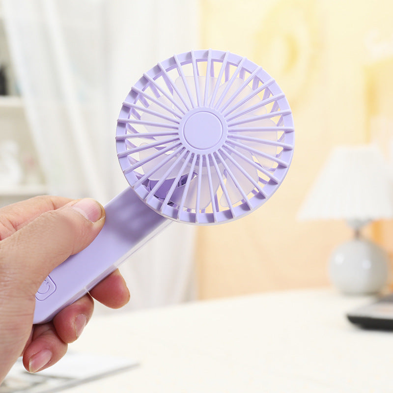 Women Portable Hand Fan with Integrated Handle and USB Connection Stornfield