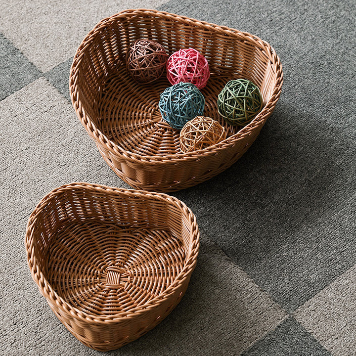 Heart-Shaped Woven Storage Basket Stornfield
