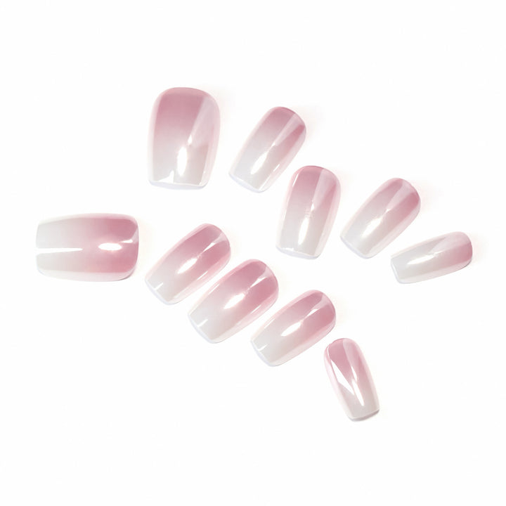 Artificial nail extensions in elegant ombre design Stornfield