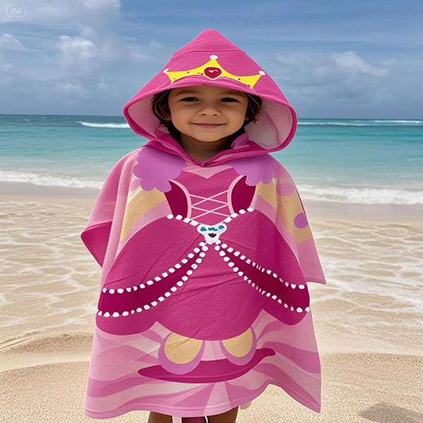 Kids' Fun Dinosaur-Themed Hooded Towel Poncho Stornfield
