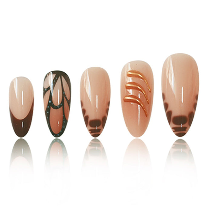 Designer Artistic Press-On Nail Extensions Stornfield