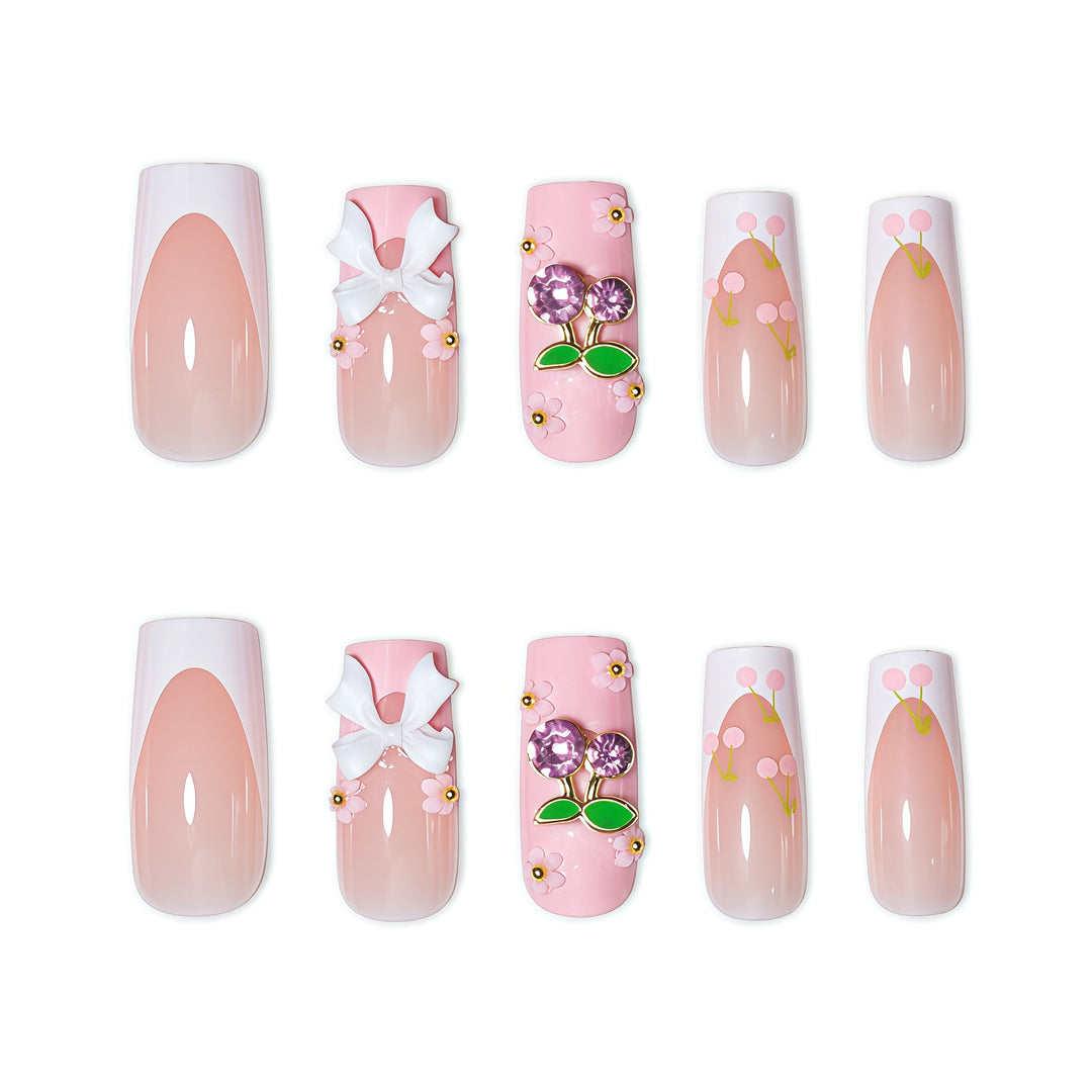 Floral-Inspired Press-On Nail Enhancements Stornfield