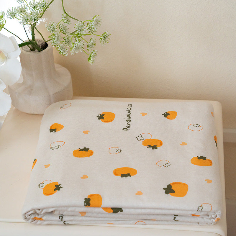 Organic Cotton Muslin Swaddle Blanket with Playful Cartoon Print