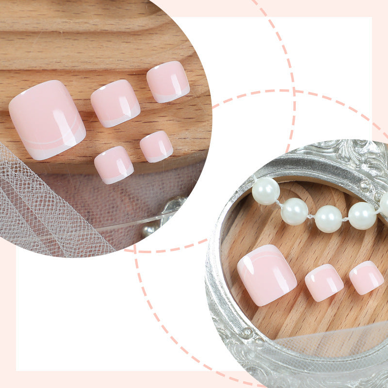 Artificial nail set with elegant marbled design Stornfield