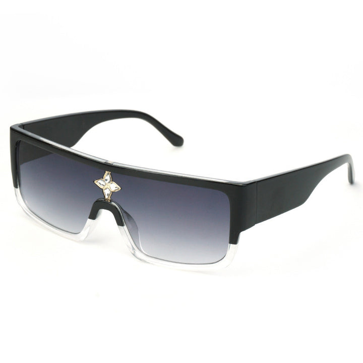 Women's sunglasses in futuristic oversized design with sparkling decor Stornfield
