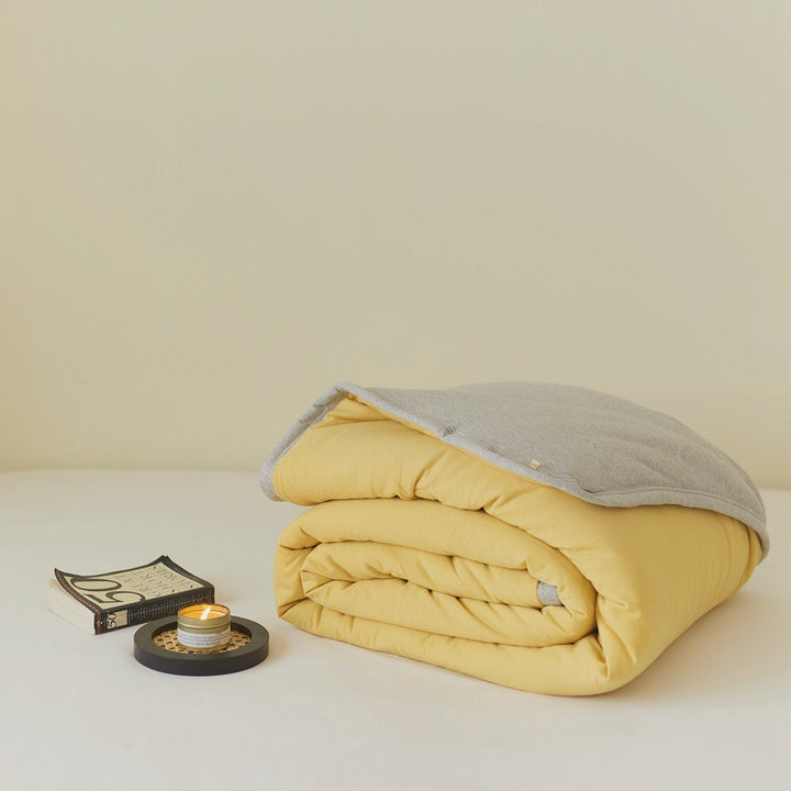 Reversible Quilted Cotton Comforter Blanket