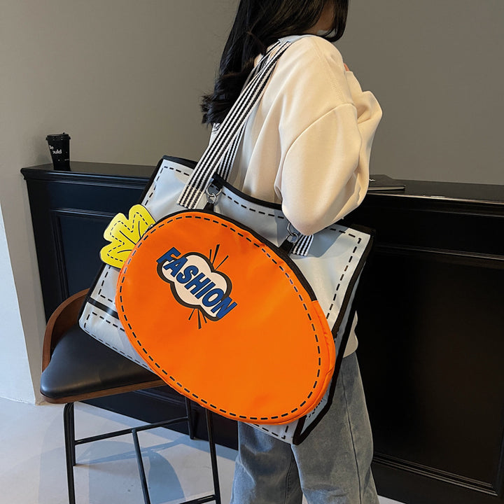 Creative Graphic Print Tote Bag