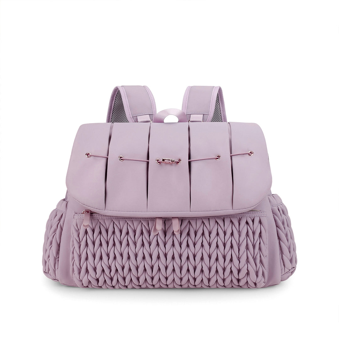 Elegant and Stylish Backpack with Faux Leather and Woven Design Stornfield