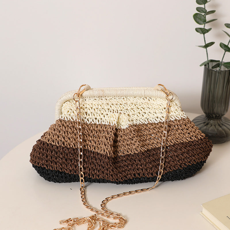 Handmade basket bag with trendy gradient Stornfield
