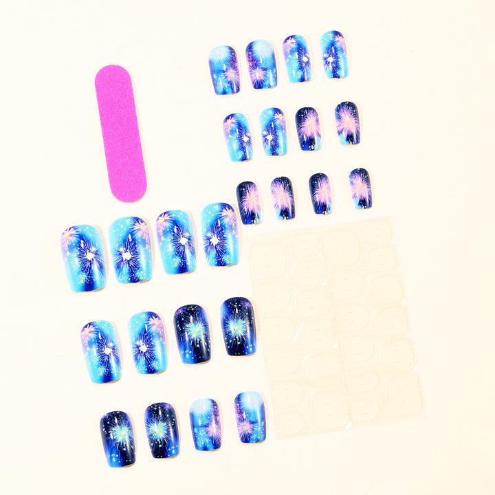 Fireworks-Themed Acrylic Nail Art Designs Stornfield