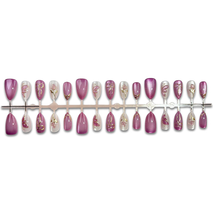 Elegant Floral Design Press-On Nail Set