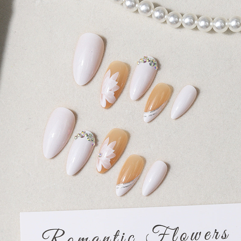 Elegant Botanical-Themed Press-On Nail Set Stornfield
