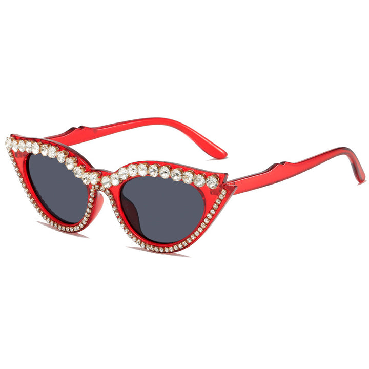 Women's extravagant cat-eye sunglasses with glamorous crystal embellishments Stornfield