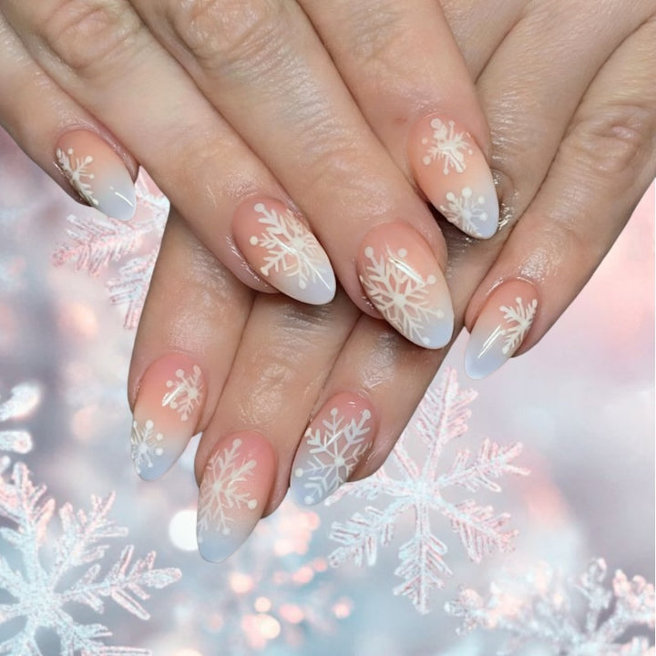 Snowflake Ombre Press-On Nails Stornfield