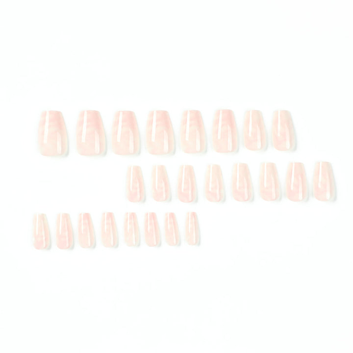 Elegant Nail Extensions with Marbled Accents Stornfield