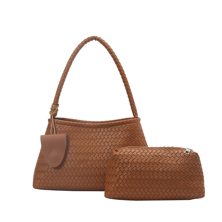 Handmade Woven Tote Bag with Removable Pouch