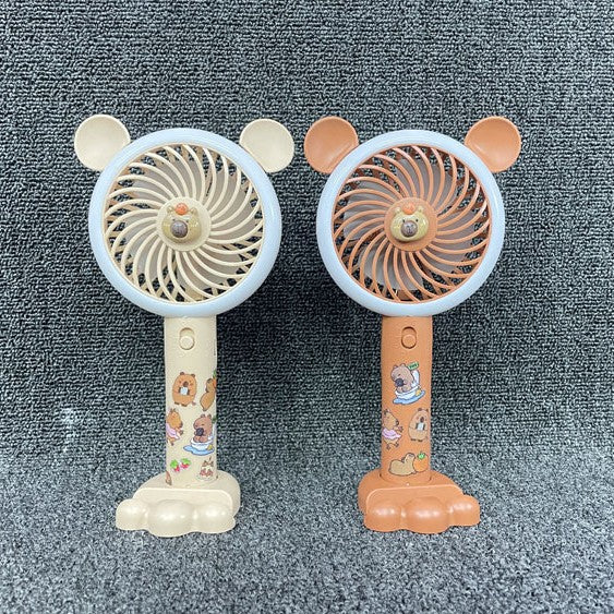 Unisex Portable Handheld Fan with LED Light and Animal Motif Stornfield