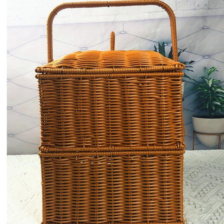 Dual-Layer Woven Storage Basket Stornfield